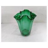Krosno Jozefina Green Art Glass Vase
