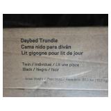 Metal Daybed Trundle in Black Finish