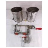 Metal Flour Sifters and Pampered Chef Peeler