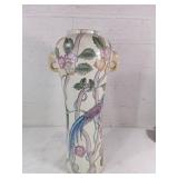 Japanese Ceramic Vase with Bird Motif