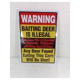 Humorous Metal Hunting Warning Sign
