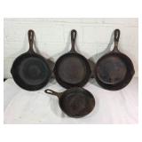 4 Lodge Cast Iron Skillets