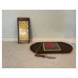 Serving Trays with Insert Tiles