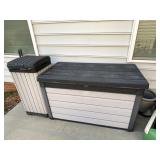 Resinï¿½ Bench and Trash Bin