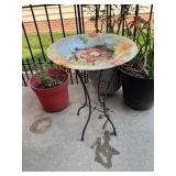 Bird Bath with Metal Stand