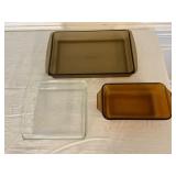 3 Glass Baking Dishes