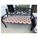 Metal Bench with Backrest