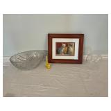 Cat Art Vase and Glass Bowl