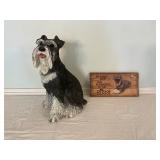 Schnauzer Figurine and Plaque