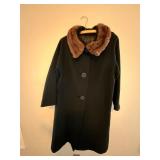 Wool Coat with Faux Fur