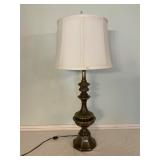 Brassï¿½ Lamp with Shade
