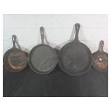 4 Cast Iron Skillets