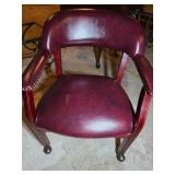 Burgundy Upholstered Office Chair