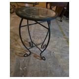 Metal and Glass Plant Stand