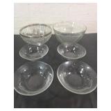 Crystal and Clear Glass Bowl Set