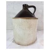 Stoneware Crock Jug with Dark Brown Glaze