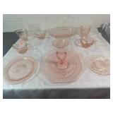 Pink Depression Glassware Collection