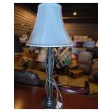 Metal Table Lamp with Fabric Shade