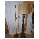 Tall Floor Lamps with Ornate Bases