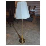 Brass Tall Office Lamp with Fabric Shade