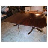 Rectangular Mahogany Conference Table with Pedesta