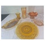 Iridescent Orange Glassware