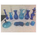 Blue Glass Vessels and Objects