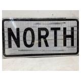 Vintage Reflective ï¿½Northï¿½ Road Sign