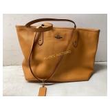 Coach Labeled Yellow Leather Tote Bag
