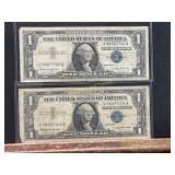 Two 1957 One Dollar Silver Certificates