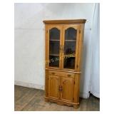 Corner Cabinet with Glass Doors
