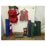 Camping Items Including Chairs and Tents