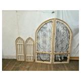 Decorative Wood and Metal Arched Panels