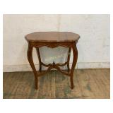 Carved Woodï¿½ Table with Cabriole Legs