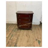 4 Drawer Wooden Chest With Brass Hardware