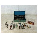 Metal Toolbox With Hand Tools