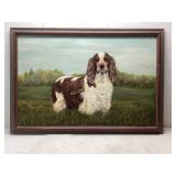 Signed and Framed Oil Painting of Dog