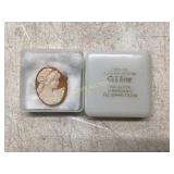 Carved Shell Cameo Brooch with Pin Back