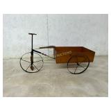 Wood and Metal Tricycle Cart