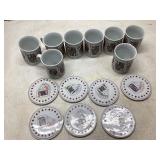 7 Themed Mugs and Coasters