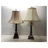 2 Brass Table Lamps