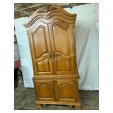 Wooden Armoire-Style TV Cabinet