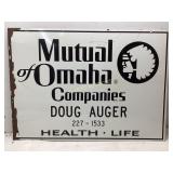 Mutual of Omaha Metal Advertising Sign