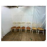 6 Mixed Wood Dining Chairs