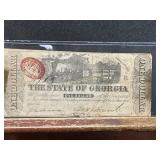 1863 State of Georgia One Dollar Bill
