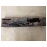 Hunting Knife with Black Blade and Sheath