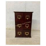 Wooden Six-Drawer Filing Cabinet