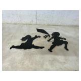 Twoï¿½ Metal Silhouette Wall Art Figures