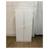 White Freestanding Storage Cabinet with Shelves