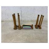 12 Wooden Textile Spools and Bobbins